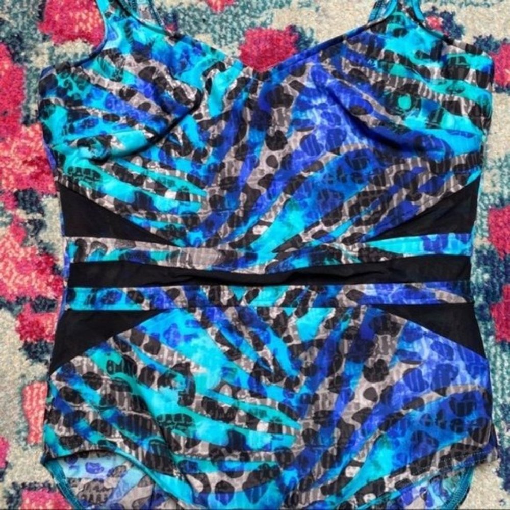 Miraclesuit 2018 It's A Cinch One Piece Swimsuit in Sea Glass Size 16 - Picture 10 of 13